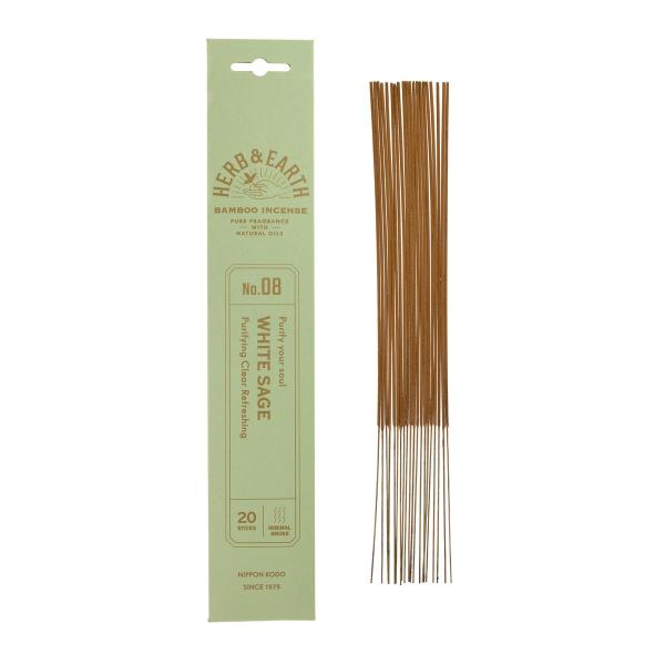 【単品19個セット】 日本香堂 ハーブ&アース バンブーインセンス ホワイトセージ(代引不可)【送料無料】 日本香堂 【あわせ買い1999円以上で送料お得】日本香堂 ハーブ&アース