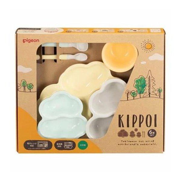 他サイト： (あわせ買い1999円以上で送料お得)ピジョン KIPPOI ベビー食器セット クリームイエロー&amp;ミントグリーンの商品画像
