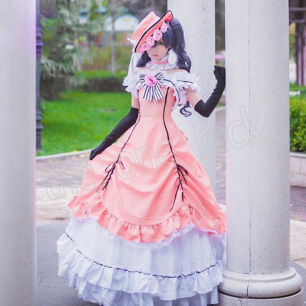 黒執事 駒鳥シエル コスプレ衣装 シエル コスプレ ピンク ドレス