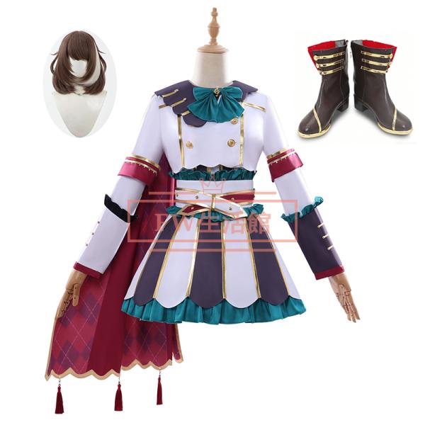ウマ娘 プリティーダービー 風 マルシュロレーヌ コスプレ衣装ウィッグ 靴コスチューム cosplay イベント演出服 アニメ 変装 仮装 ハロウィン