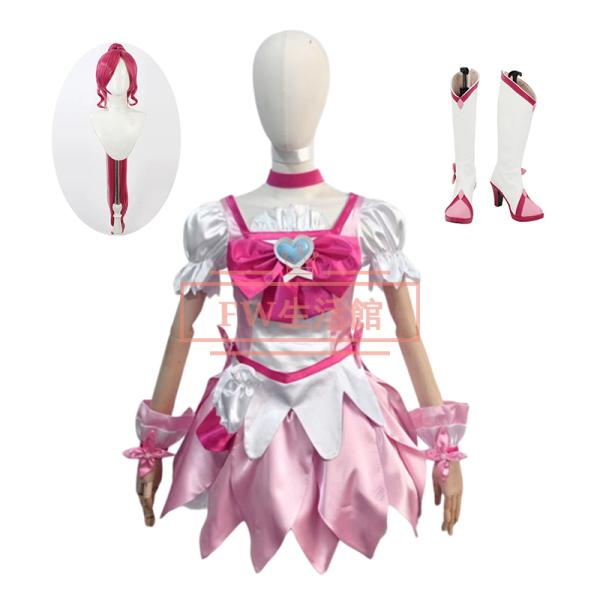 ハートキャッチプリキュア 花咲つぼみコスプレ衣装 演出服 アニメ ゲーム ハロウィン cosplay 変装