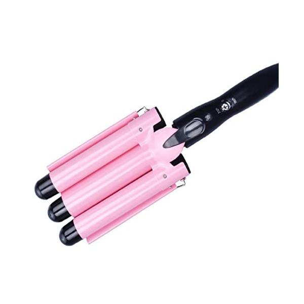 Baby Center 1号店 プロ仕様 Max210℃ セラミックコーディング 3連バレルのウェーブアイロン ヘアアイロン (2段階 32mm)