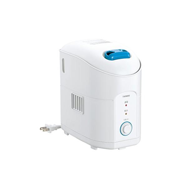 ツインバード 加湿器 卓上 加熱式 1.2L コンパクト アロマトレイ付 ホワイト SK-4974W