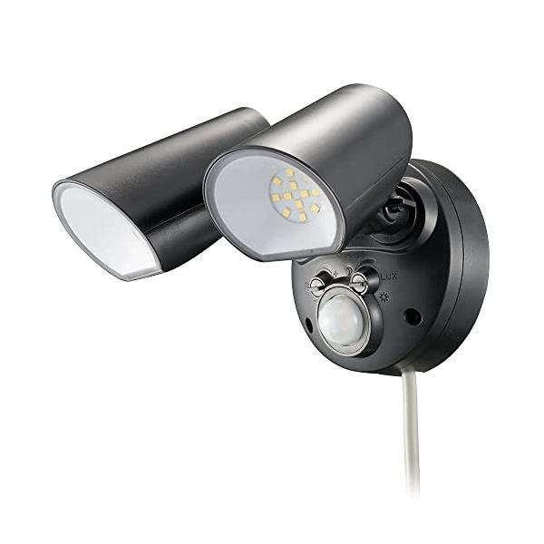 オーム電機 monban LEDセンサーライト 屋外用 人感センサー 自動点灯 2000ルーメン 2灯 LS-AS2000K4-K 06-4288 O