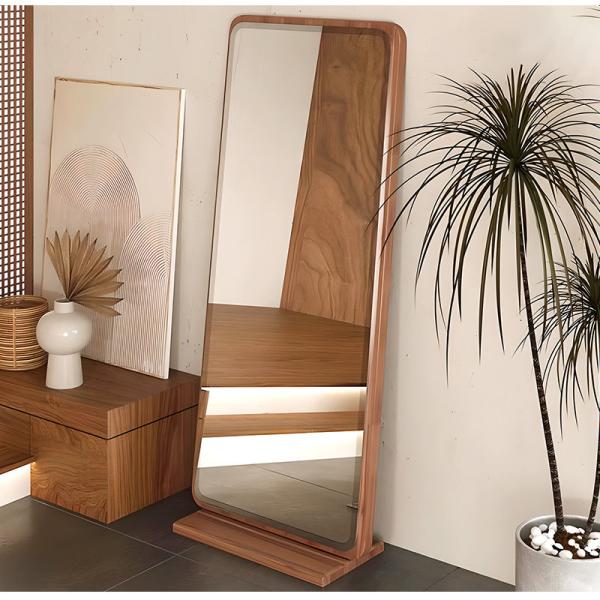 ポイント ◎全身が映る使いやすいサイズなのでお部屋や玄関に置いて毎日の 身だしなみチェックに最適！シンプルで飽きのこないデザインです。◎鏡面は飛散防止加工がされているので万が一の時も安心♪◎木目の風合いを活かした塗装が施されておりアンティー...