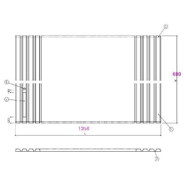 Ĉӂ TOTO Cӂ Vb^[ ӂ OF1356×680mm EKK667W4 iiԕύX EKK667W5 )iJB 1418pj gg