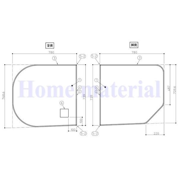 TOTO 送料無料 お風呂のふた 風呂ふた 2枚割りフタ HD165 ラク TOTO 送料無料 お風呂のふた 風呂ふた 2枚割りフタ HD165 ラク
