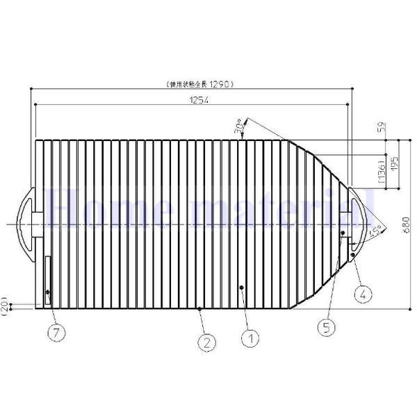 送料無料 お風呂のふた Toto 風呂ふた シャッター式 巻きふた 外寸 1084 680mm Ekkw2 後継品 Ekkw3 Jz S 1116用 トト Ekkw2s Homematerial 通販 Yahoo ショッピング