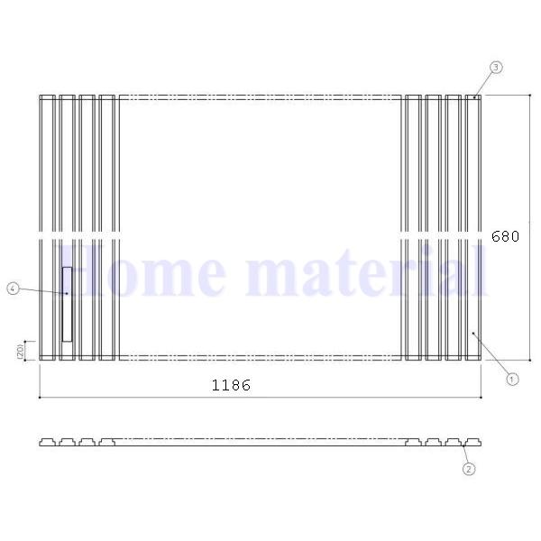  Ĉӂ TOTO Cӂ Vb^[ ӂ OF680×1186mm EKK84017W3 gg