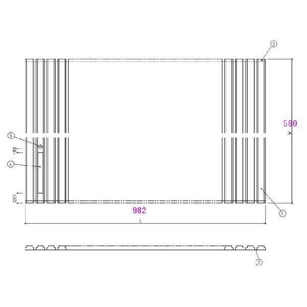 Ĉӂ TOTO Cӂ Vb^[ ӂ OF982×580mm EKK84095#N11 (iԕύX EKK84095N1#N11)iWH1014pj gg