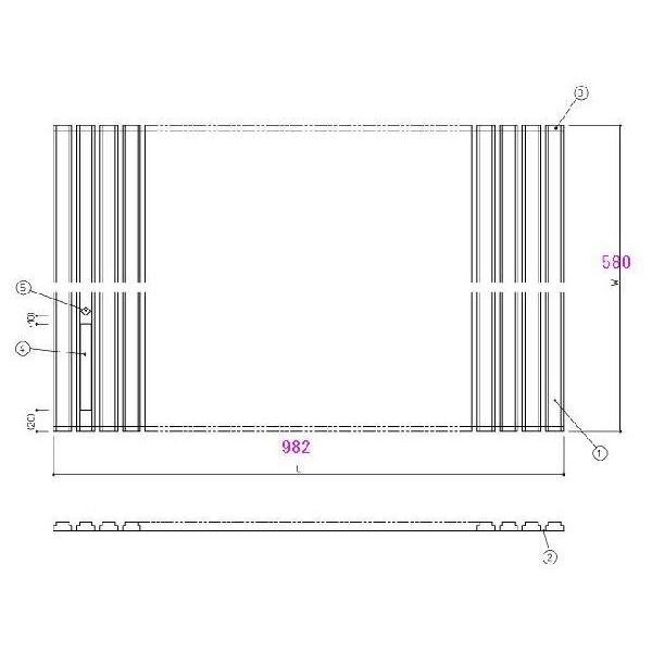  Ĉӂ TOTO Cӂ Vb^[ ӂ OF982×580mm EKK84095#N11 (iԕύX EKK84095N1#N11)iWH1014pj gg