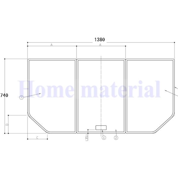 TOTO お風呂のふた 風呂ふた 組みふた 把手なし組合せふろふた