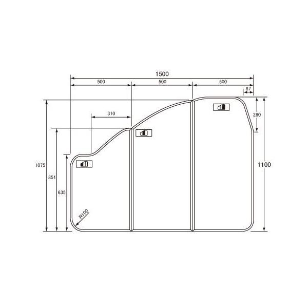 良品 Panasonic 風呂蓋 風呂フタ 組みふた GKU76KF8U2L Panasonic お風呂のふた パナソニック （松下電工 ナショナル