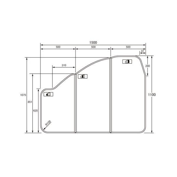 良品 Panasonic 風呂蓋 風呂フタ 組みふた GKU76KF8U2L Panasonic（パナソニック） 送料無料 お風呂のふた （松下電工