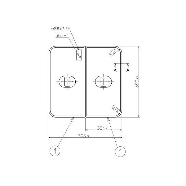  Ĉӂ TOTO Cӂ yʔctgݍ킹 g݂ӂ OF708×690mm PCF0800N #N11 gg