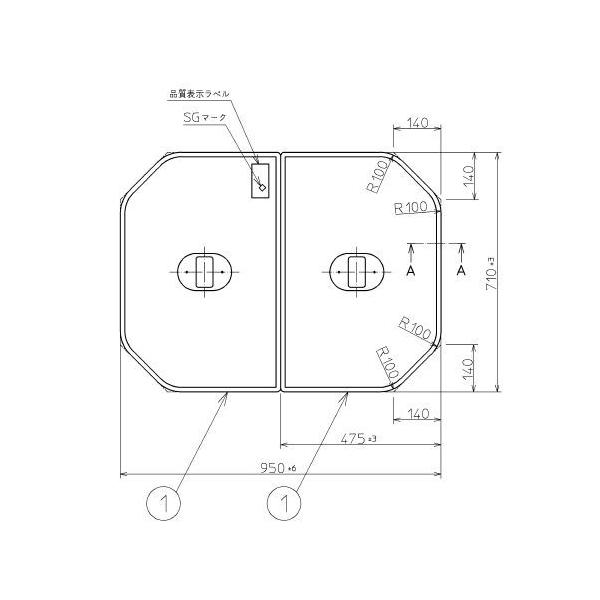 Ĉӂ TOTO Cӂ yʌyʔctgݍ킹 g݂ӂ OF950×710mm PCF1000N #N11 gg