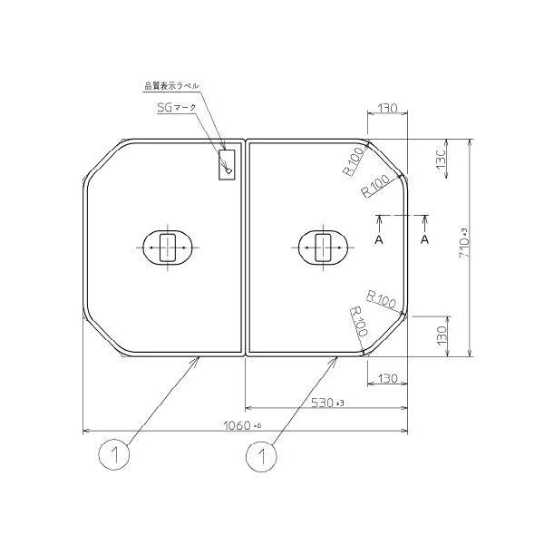  Ĉӂ TOTO Cӂ yʌyʔctgݍ킹 g݂ӂ OF1060×710mm PCF1110N #N11iiԕύXPCF1100 #NW1j