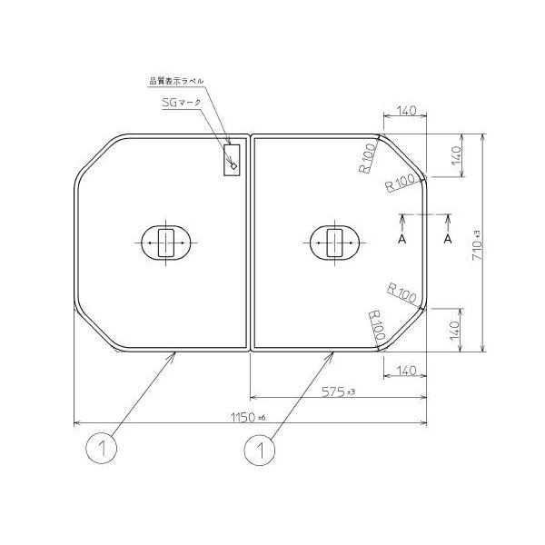 Ĉӂ TOTO Cӂ yʌyʔctgݍ킹 g݂ӂ OF1150×710mm PCF1210N #N11iiԕύXPCF1210R #NW1j