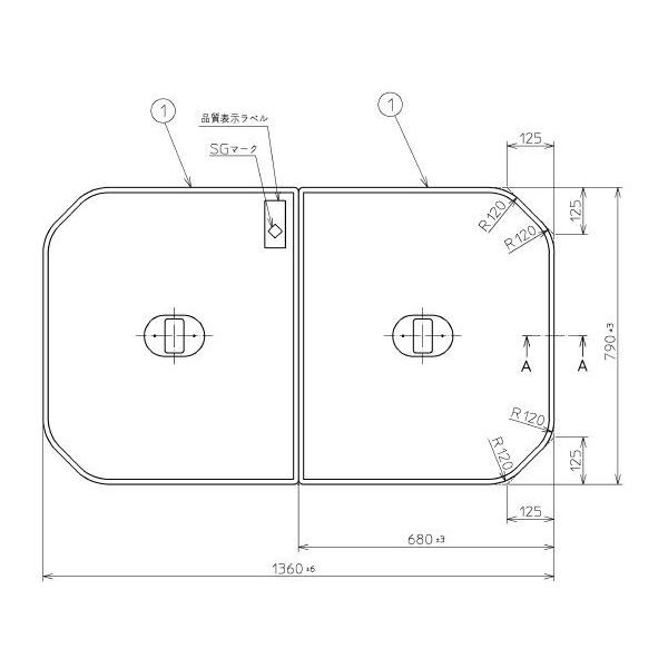 Ĉӂ TOTO Cӂ yʔctgݍ킹 g݂ӂ OF1360×790mm PCF1440N #N11(iԕύX PCF1440R #NW1) gg
