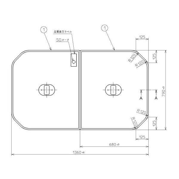  Ĉӂ TOTO Cӂ yʔctgݍ킹 g݂ӂ OF1360×790mm PCF1440N #N11( iԕύXPCF1440R #NW1)gg