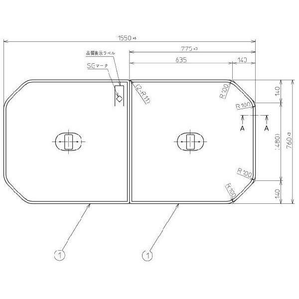 Ĉӂ TOTO Cӂ yʔctgݍ킹 g݂ӂ OF1550×760mm PCF1640N #N11 (pi PCF1640R #NW1 )