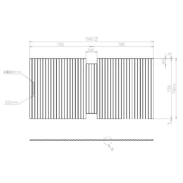  Ĉӂ TOTO X[p[GNZgoXp yʃVb^[ ӂ OF1560×760mm PCS1631#N11 (pi PCS1631N#NW1 )gg
