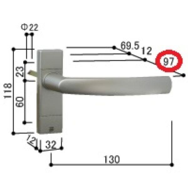 送料無料 YKK 勝手口ドア レバーハンドル（外）HH2K34937 部品コード