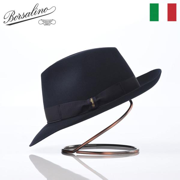 Borsalino（ボルサリーノ） 帽子 中折れハット ビーバーフェルト帽