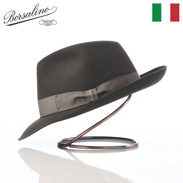 Borsalino（ボルサリーノ） 帽子 中折れハット ビーバーフェルト帽 秋