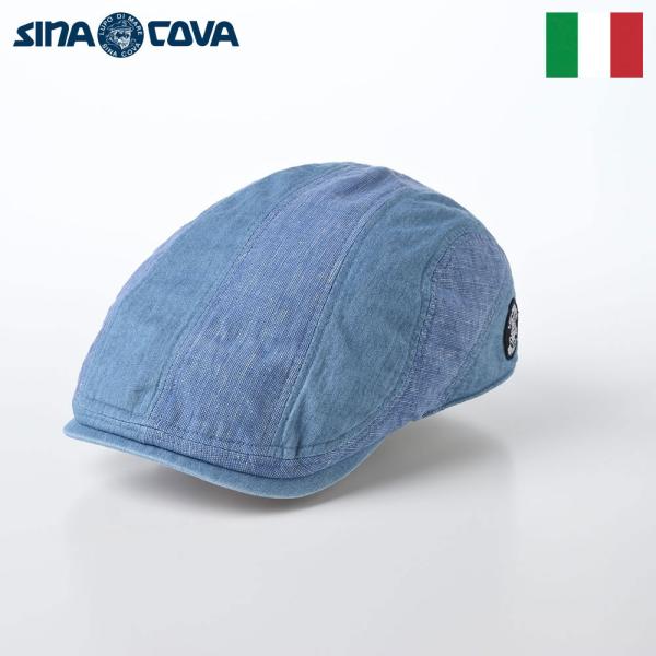 SINACOVA �n���`���O�X �����Y �X�q �t �� �L���b�v �X�g���C�v�� Marine Denim Hunting(�}�����f�j���n���`���O) ES574 �u���[ 041