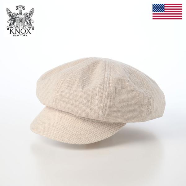 KNOX キャスケット 帽子 メンズ レディース 通年 春夏 Middle Casquette ベージュ 普段使い プレゼント ギフト