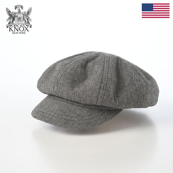 KNOX キャスケット 帽子 メンズ レディース 通年 春夏 Middle Casquette グレー 普段使い プレゼント ギフト 爆買
