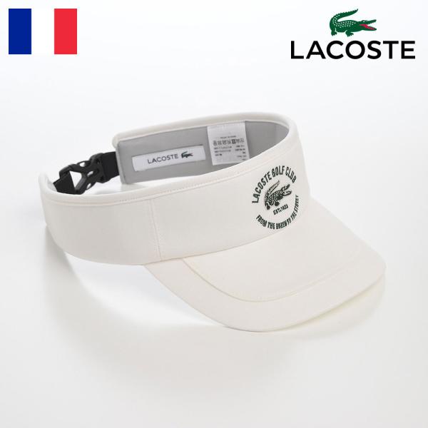 - LACOSTE ホワイト ゴルフキャップ LACOSTE LACOSTE ホワイト テニス ゴルフ キャップ ラコステ メンズウェア