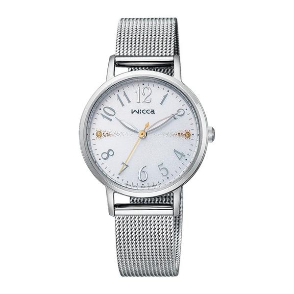 シチズンWHCCA シルバー アナログ時計 wicca（ウィッカ） (シチズン)CITIZEN 腕時計 KP5-115-11 レディース