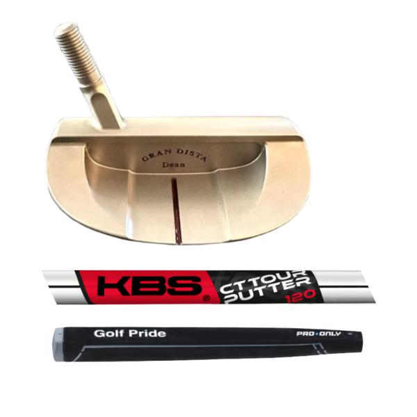 送料無料 ゴルフクラブ パター1本 34インチ グランディスタ ディーン パター マレットタイプ シャフト+グリップ