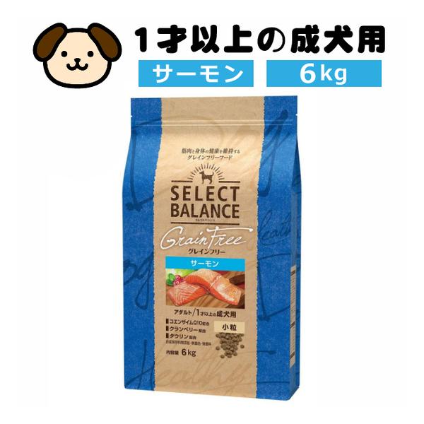 セレクトバランス グレインフリー アダルト 1才以上の成犬用 サーモン小粒 6kg Select Balance 犬用ドライフード ペットフード 穀類不使用 ホームショッピング 通販 Paypayモール