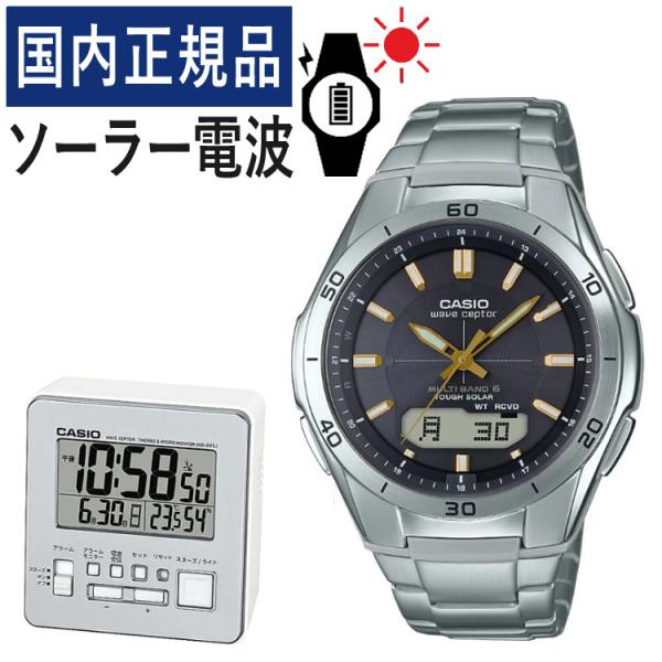 wave ceptor カシオ ウェーブセプター ソーラー電波時計 メタルバンド