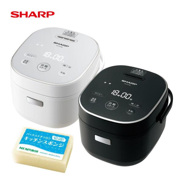 他サイト： シャープ 炊飯器 3合炊き KS-CF05B スポンジ付き SHARP お米 玄米 雑穀米 パン 一人暮らし（ラッピング不可）の商品画像