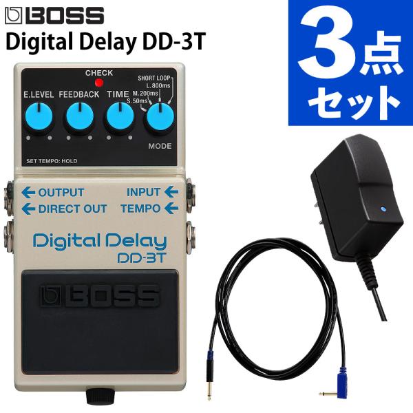 BOSS エフェクター デジタルディレイ DD-3T ギター用 PSA-100S2 VGS-30付 3点セット（ラッピング不可）