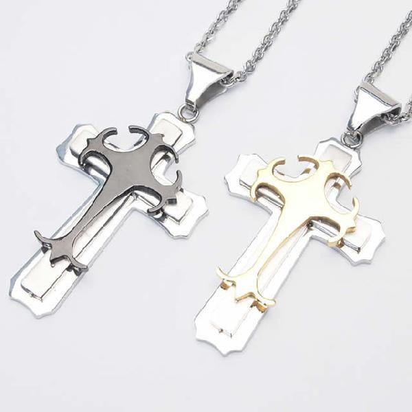 ネックレス サージカルステンレス トリプルクロス ペンダント 