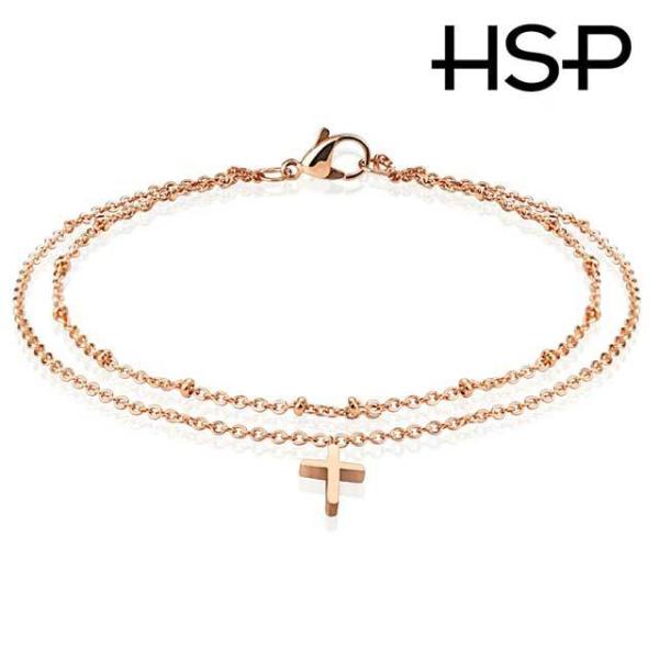 アンクレット 316Lサージカルステンレス ピンクゴールド クロス