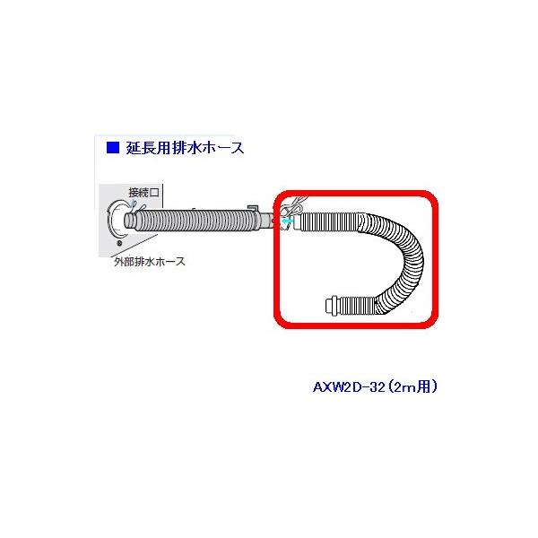 ナショナル パナソニック 洗濯乾燥機 延長用 排水ホース 2m AXW2D-32