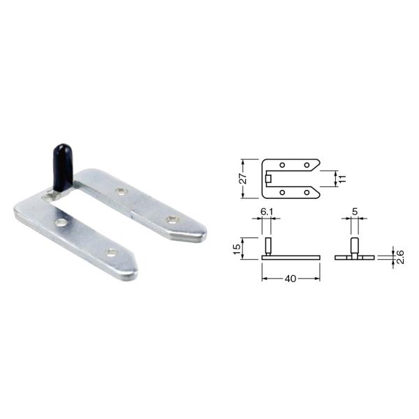 金属製鍔と金具の5点セット ホームEX 柱固定金具 10cmブロック用 /A(10cm): ラティス