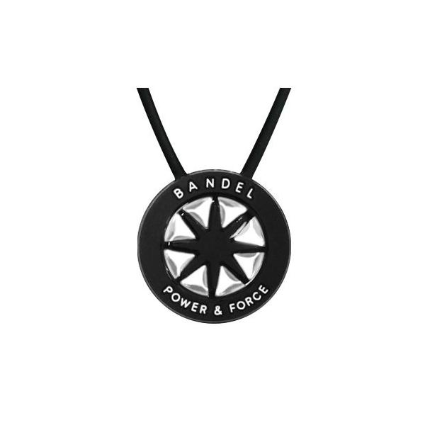 Bandel バンデル ネックレス シルバーモデル ブラック 40cm ショートタイプ ひも太さ2 0mm ヘッド部分直径22mm Lamarquesa Cl