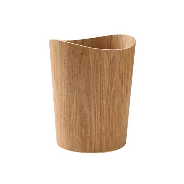 木製ゴミ箱 ごみ箱 ダストボックス 上開き 木製ごみ箱 9l 丸 ナチュラル ダストボックス コンパクト リビング くず入れ ゴミ入れ ナチュ Cianilugano Ch