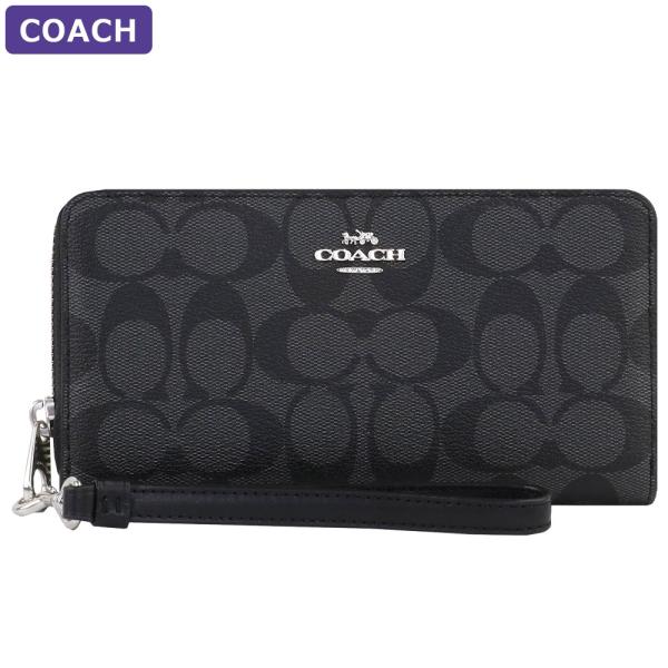 COACH（コーチ） 財布 長財布 C4452 SVTSQ ストラップ付 シグネチャー