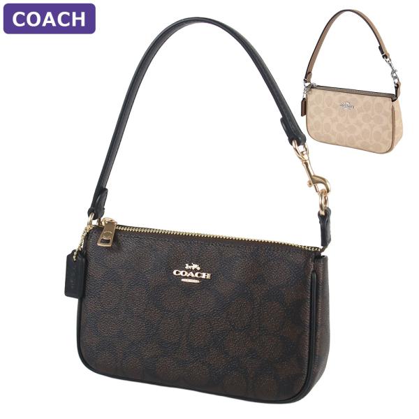 美品 正規品 コーチ COACH ミニハンドバッグ シグネチャー グレー 黒 極美品✨ コーチ ミニペッパー レザー 2WAY ショルダーバッグ ハンド