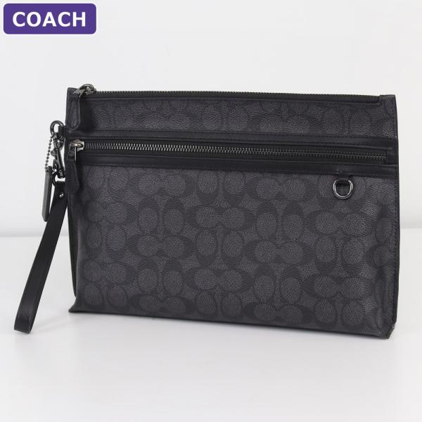 【極美品】✨COACH✨ コーチ シグネチャー クラッチバッグ 黒 A5 COACH（コーチ） バッグ クラッチバッグ CY985 QBMI5 シグネチャー
