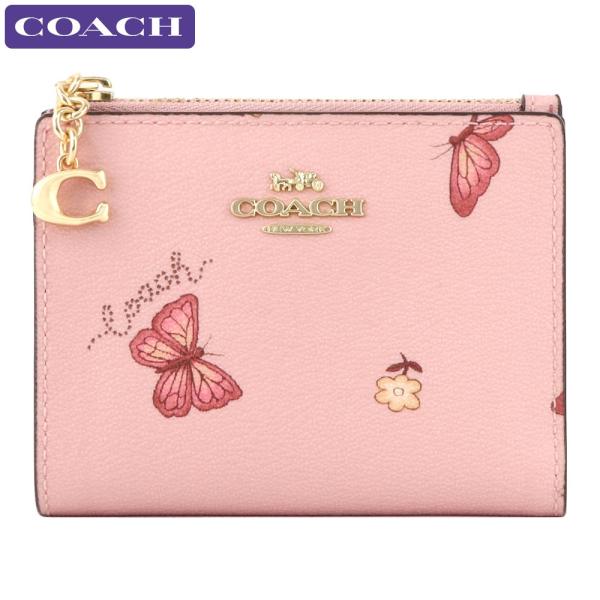 coach バタフライ 蝶々 がま口 ポーチ ピンク COACH コーチ