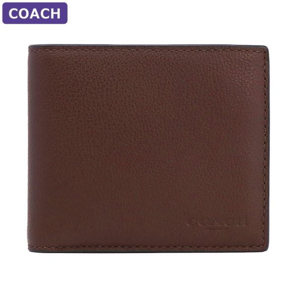 【COACH】メンズ 二つ折り財布 マネークリップ 小銭入れ付 COACH（コーチ） 財布 二つ折り財布 F74991 MAH ミニ財布 IDケース